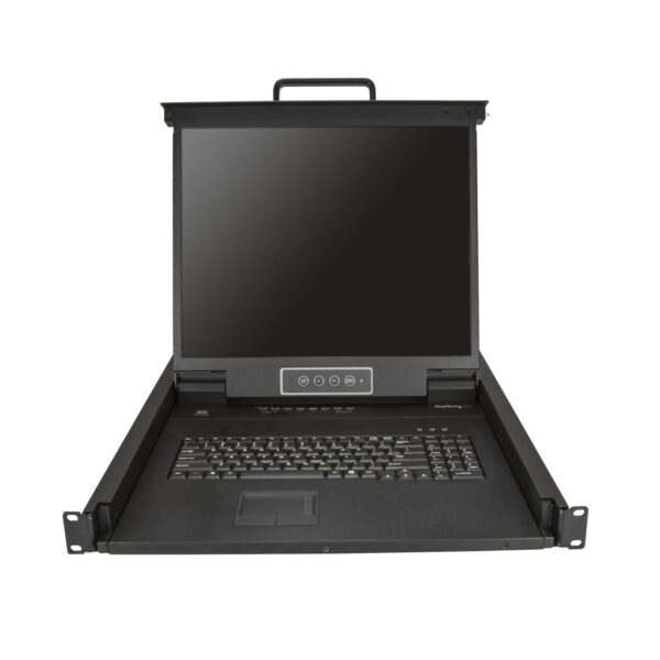StarTech.com 8 port KVM Rack Console met 1,8m Lange Kabels, Geïntegreerde KVM Switch met 19" LCD Scherm, Universele 1U LCD KVM C - Afbeelding 3