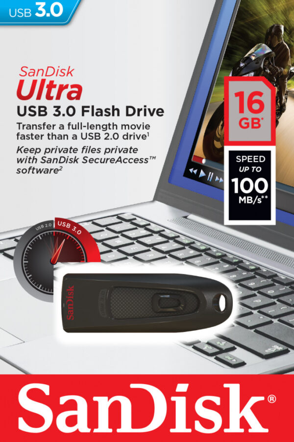 SanDisk Ultra USB flash drive 16 GB USB Type-A 3.2 Gen 1 (3.1 Gen 1) Zwart - Afbeelding 8