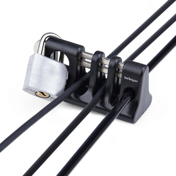StarTech.com Vergrendelbare Kabel Organizer, Toetsenbord/Muis Beveiliging, Kabelbeveiliging voor Gedeelde Kantoren/Openbare Comp - Afbeelding 6