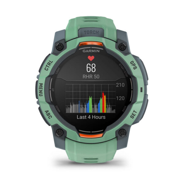 Garmin Instinct 3 AMOLED 3,05 cm (1.2") 45 mm Digitaal 390 x 390 Pixels Touchscreen Groen GPS - Afbeelding 5