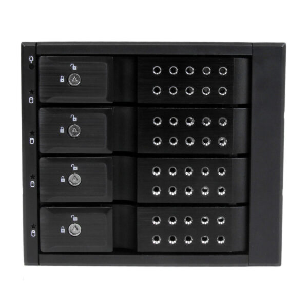 StarTech.com 4-bay Aluminium Trayless Hot Swap Mobile Rack Backplane voor 3,5 inch SAS II/SATA III - 6 Gbps HDD - Afbeelding 2