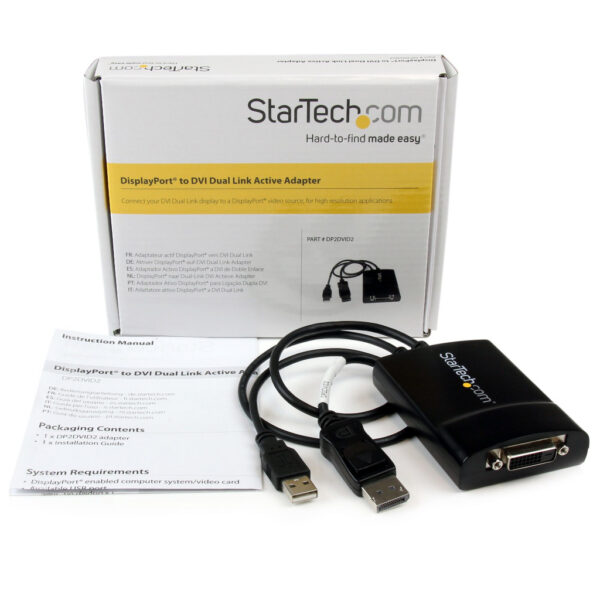 StarTech.com DisplayPort naar DVI dual link active video adapter / converter DP naar DVI-D 2560x1600 - Afbeelding 5