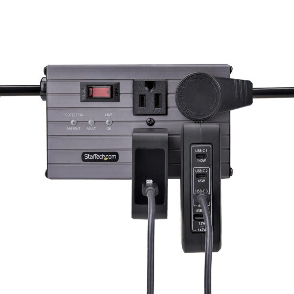 StarTech.com 140W USB-C Wandlader, 3x USB-C/1x USB-A, APFC, PD 3.1 Internationale GaN Power Adapter voor MacBook/Dell XPS/Inspir - Afbeelding 5