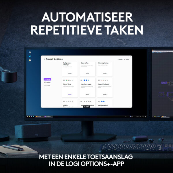 Logitech 920-011607 toetsenbord Inclusief muis Kantoor RF-draadloos + Bluetooth AZERTY Belgisch Grafiet - Afbeelding 5