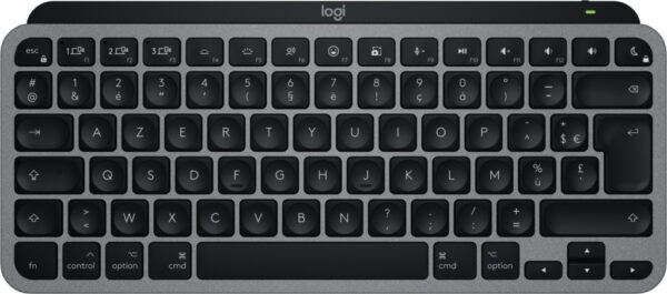 Logitech MX Keys Mini For Mac toetsenbord Thuis/Werk Bluetooth AZERTY Frans Zwart, Grijs