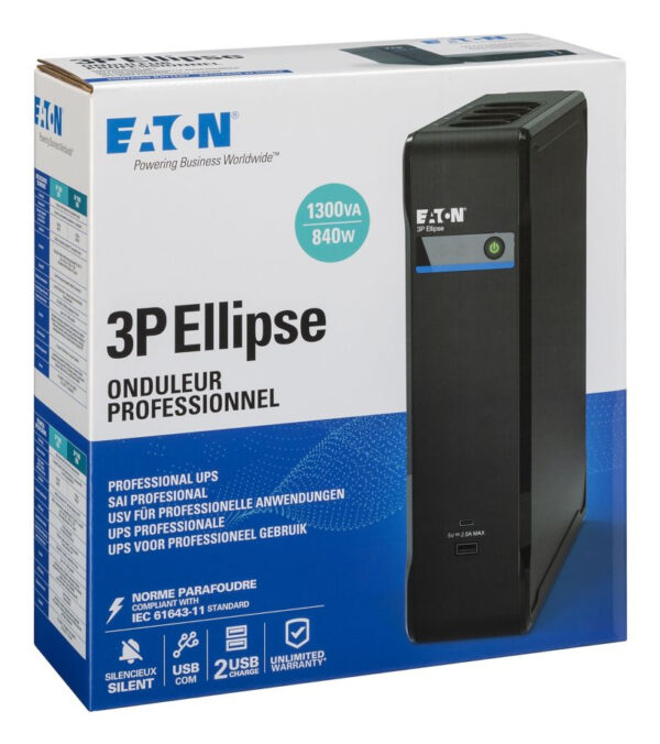 Eaton 3P Ellipse UPS Stand-by (Offline) 1,3 kVA 840 W 8 AC-uitgang(en) - Afbeelding 7