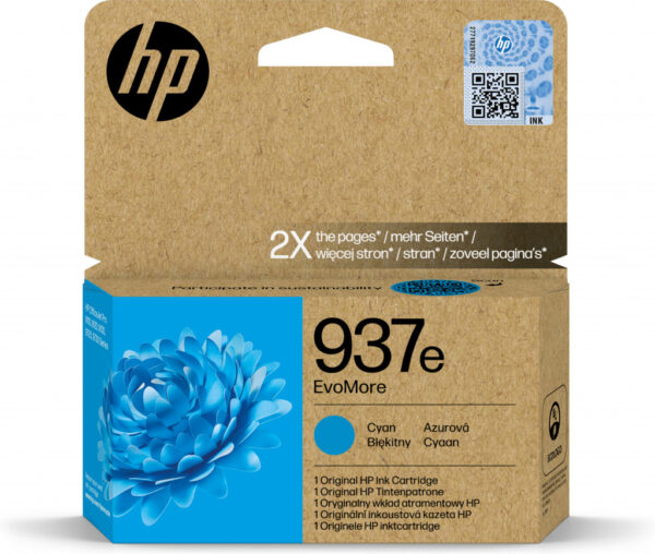 HP 937e EvoMore originele cyaan inktcartridge