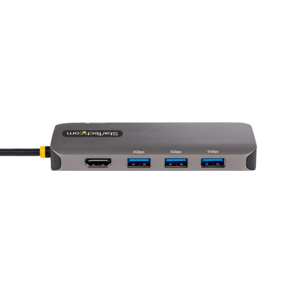 StarTech.com USB C Multiport Adapter, 4K 60Hz HDMI Video Adapter, 3 Port 5Gbps USB-A 3.2 Hub, 100W Power Delivery Pass-Through, - Afbeelding 3