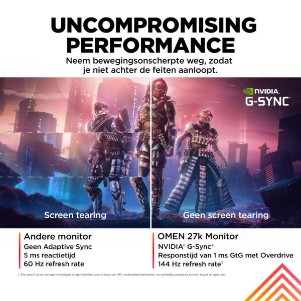 OMEN by HP 27 inch UHD 144 Hz gamingmonitor - OMEN 27k - Afbeelding 9