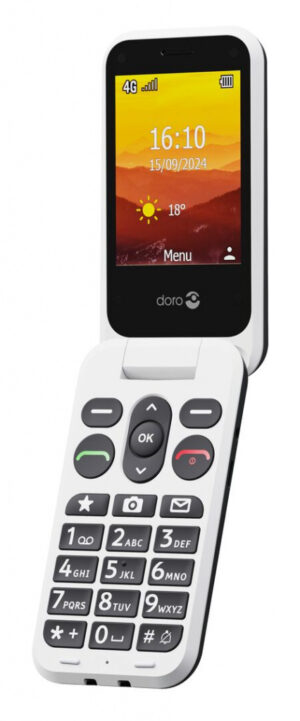 Doro Leva L20 7,11 cm (2.8") 132 g Zwart, Wit Basistelefoon