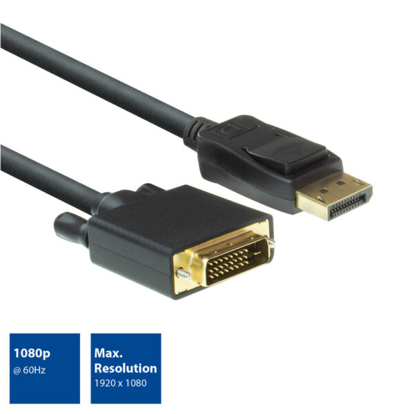 ACT DisplayPort naar DVI adapterkabel 1,8m - Afbeelding 2
