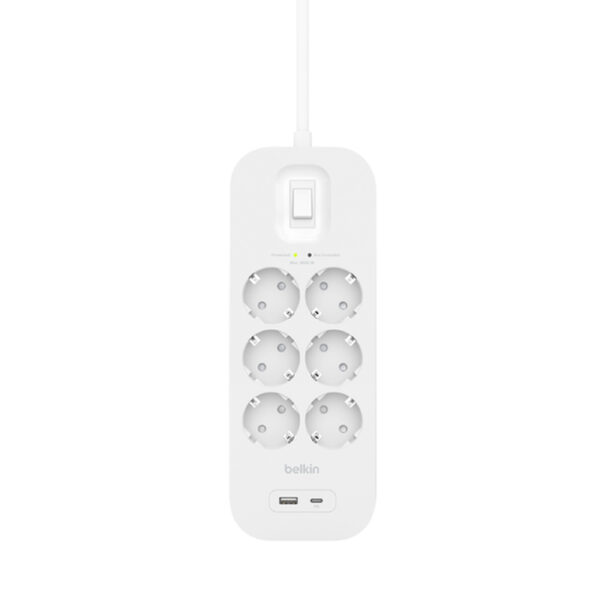 Belkin Connect Wit 6 AC-uitgang(en) 2 m - Afbeelding 2