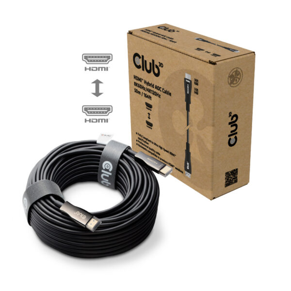CLUB3D HDMI™ Hybrid AOC Cable 8K60Hz/4K120Hz 50m / 164.04ft - Afbeelding 5
