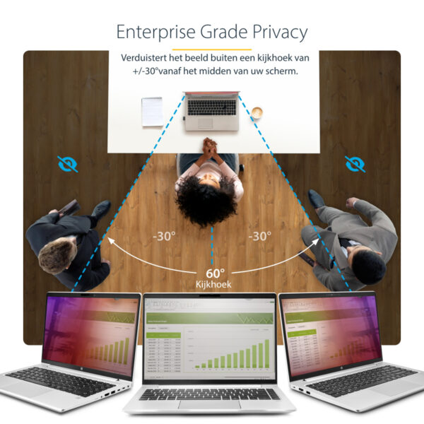 StarTech.com 14G-PRIVACY-SCREEN schermfilter 35,6 cm (14") Laptop Randloze privacyfilter voor schermen - Afbeelding 8