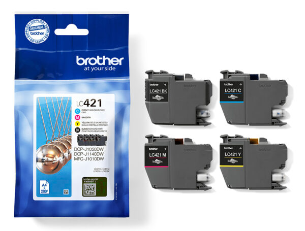 Brother LC421VALDR inktcartridge 4 stuk(s) Origineel Zwart, Cyaan, Magenta, Geel - Afbeelding 3