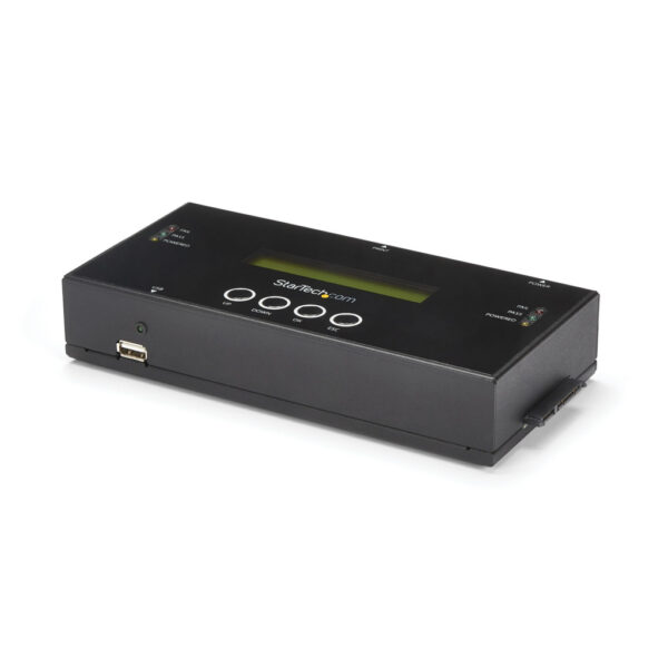 StarTech.com 1:1 Standalone Hard Drive Cloner & Wisser, SAS en SATA HDD/SSD Kloner/Copier/Eraser, Hard Disk Duplicator en Secur