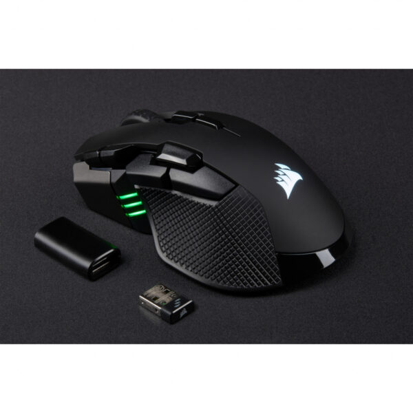 Corsair IRONCLAW RGB muis Gamen Rechtshandig RF Wireless + Bluetooth + USB Type-A Optisch 18000 DPI - Afbeelding 2