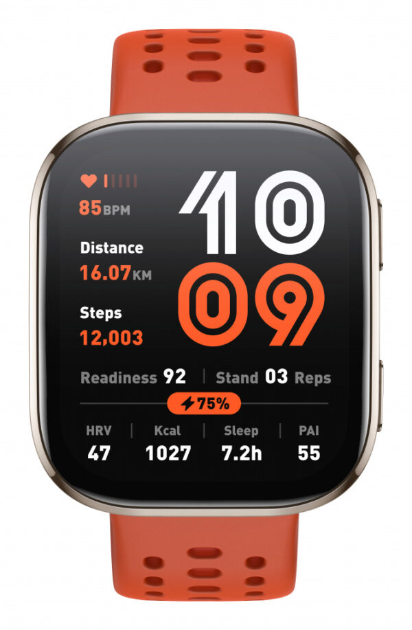Amazfit Bip 6 Red 5 cm (1.97") AMOLED Digitaal 390 x 450 Pixels Touchscreen Goud GPS - Afbeelding 3