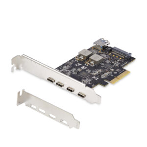 StarTech.com 5-Port USB PCIe Kaart, USB 3.2 10Gbps, PCI Express Kaart met 4x USB-C Poorten, 1x USB-A Interne Poort, USB PCIe Co
