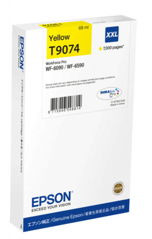 Epson C13T90744N inktcartridge 1 stuk(s) Origineel Extra (Super) hoog rendement Geel