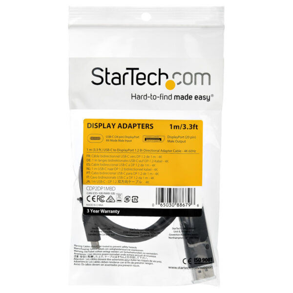 StarTech.com USB-C naar DisplayPort 1.2 kabel bidirectioneel 1 m - Afbeelding 5