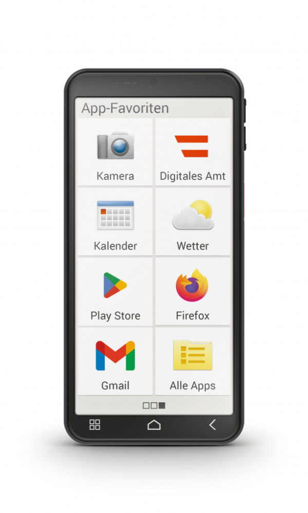 Emporia emporiaSMART.6lite 13,8 cm (5.45") Android 13 4G USB Type-C 6 GB 128 GB 3600 mAh Zwart, Zilver - Afbeelding 3