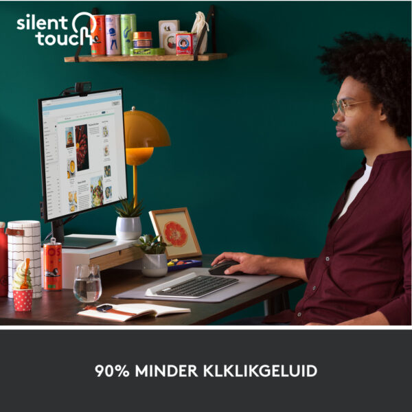 Logitech 910-006274 muis Kantoor Rechtshandig RF-draadloos + Bluetooth Optisch 4000 DPI - Afbeelding 4
