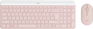 Logitech 920-011316 toetsenbord Inclusief muis Kantoor RF Draadloos AZERTY Frans Roze