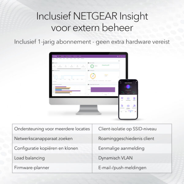NETGEAR Insight Cloud Managed WiFi 6 AX1800 Dual Band Outdoor Access Point (WAX610Y) - Afbeelding 8