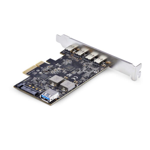 StarTech.com 5-Port USB PCIe Kaart, USB 3.2 10Gbps, PCI Express Kaart met 4x USB-C Poorten, 1x USB-A Interne Poort, USB PCIe Co - Afbeelding 2
