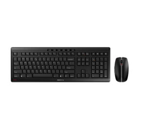 CHERRY Stream Desktop toetsenbord Inclusief muis Kantoor RF Draadloos QWERTY Amerikaans Engels Zwart