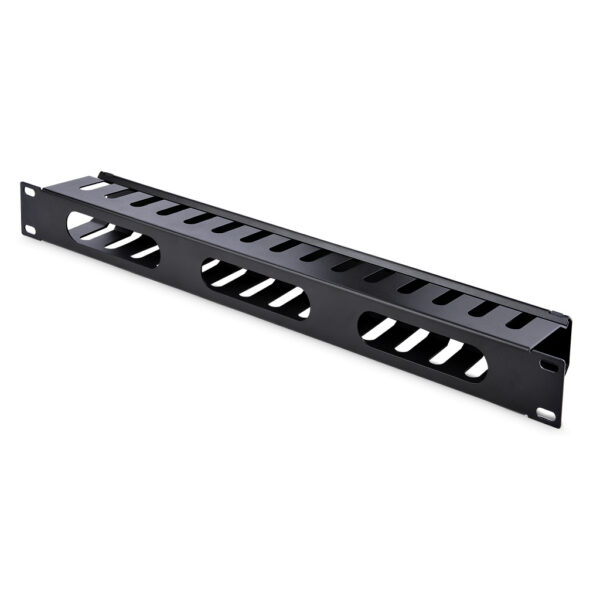 StarTech.com 1U Horizontale Kabelgoot met Deksel voor 19" Server Rack - Vingergoot Kabelmanagement Paneel met Open Sleuven - Ra - Afbeelding 2