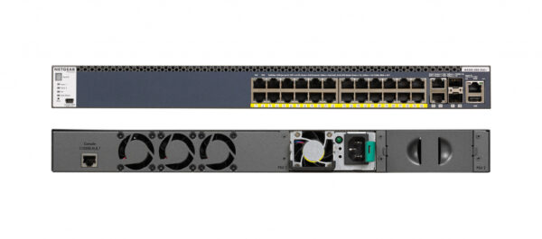 NETGEAR M4300-28G-PoE+(1000W)/US/EMEA Managed Gigabit Ethernet (10/100/1000) Power over Ethernet (PoE) 1U Zwart