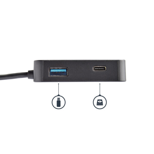 StarTech.com USB C Multiport Adapter, USB-C Travel Dock met 4K HDMI Video, Gigabit Ethernet, USB 3.0 Hub (1x USB-A 1x USB-C), US - Afbeelding 5