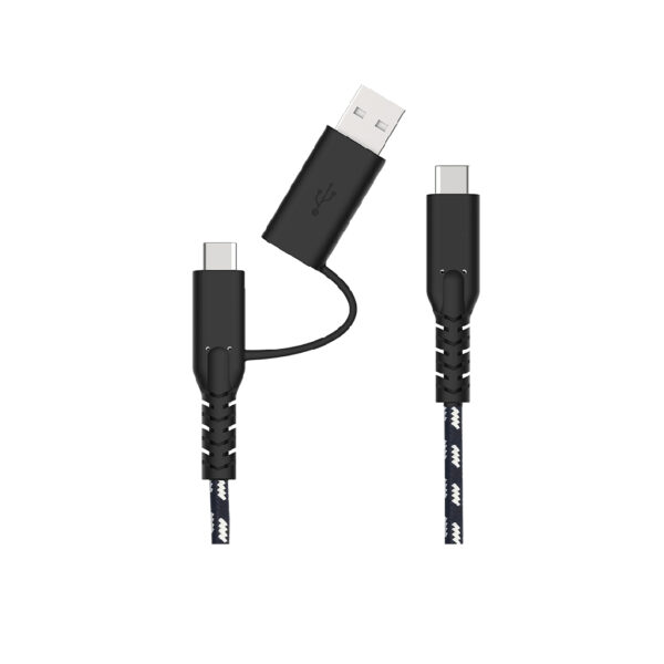 Fairphone ACCABL-1CC-WW1 USB-kabel USB 2.0 1,2 m USB C Zwart, Wit - Afbeelding 2