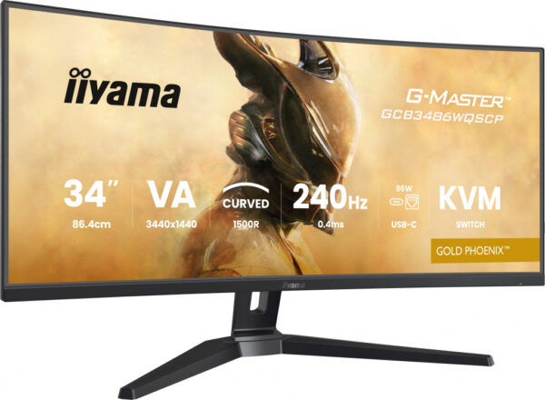 iiyama G-MASTER GCB3486WQSCP-B1 computer monitor 86,4 cm (34") 1440 x 3440 Pixels 4K Ultra HD Zwart - Afbeelding 6