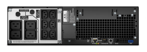 APC Smart-UPS On-Line SRT5KRMXLI - 5kW/VA, 6x C13, 4x C19 uitgang, rackmountable, Embedded NMC - Afbeelding 5