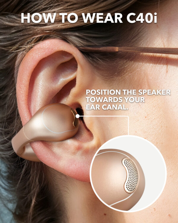 Soundcore C40i Hoofdtelefoons Draadloos Open-ear Gesprekken/Muziek/Sport/Elke dag Bluetooth Brons - Afbeelding 6