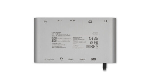 Kensington UH1440P USB-C 5Gbps Dual Video Driverless Mobile Dock – 85W Pass-Through Power – DP/HDMI/VGA - Afbeelding 4