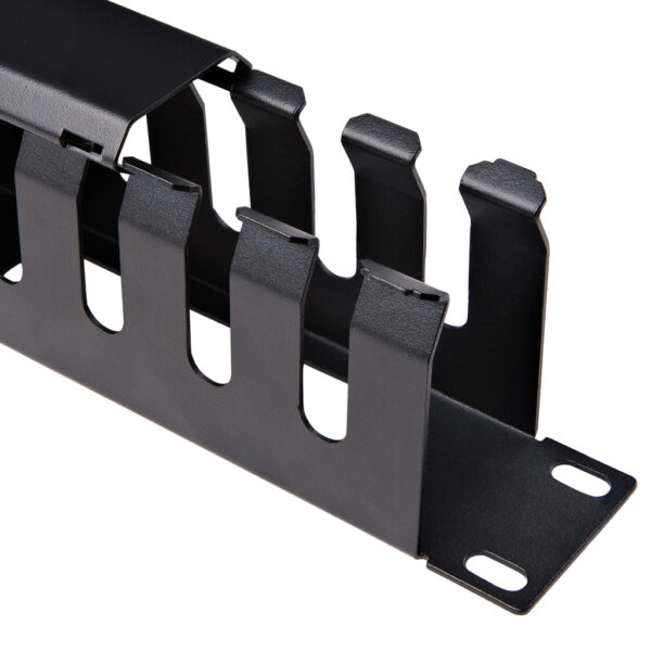 StarTech.com 1U Horizontale Kabelgoot met Deksel voor 19" Server Rack - Vingergoot Kabelmanagement Paneel met Open Sleuven - Ra - Afbeelding 5
