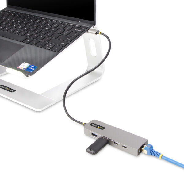 StarTech.com 3-Port USB-C Hub met 2.5 Gbps Ethernet en 100W Power Delivery Pass-Through Poort, USB 3.2 10Gbps, 2x USB-A/1x USB- - Afbeelding 6