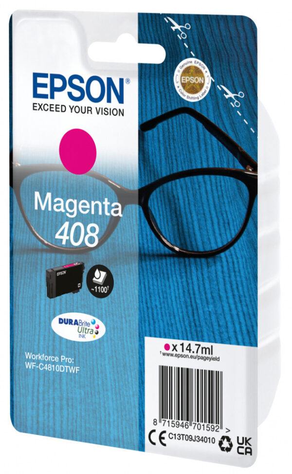 Epson Singlepack Magenta 408 DURABrite Ultra Ink - Afbeelding 2