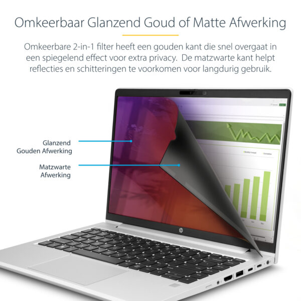 StarTech.com 14G-PRIVACY-SCREEN schermfilter 35,6 cm (14") Laptop Randloze privacyfilter voor schermen - Afbeelding 9