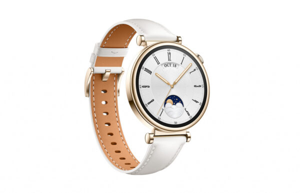 Huawei Watch GT 4 41mm Goud (Witte Leren Band) - Afbeelding 6