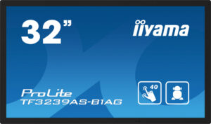 iiyama TF3239AS-B1AG beeldkrant Digitale signage flatscreen 80 cm (31.5") LED 500 cd/m² 2.4K Ultra HD Zwart Touchscreen Type pro