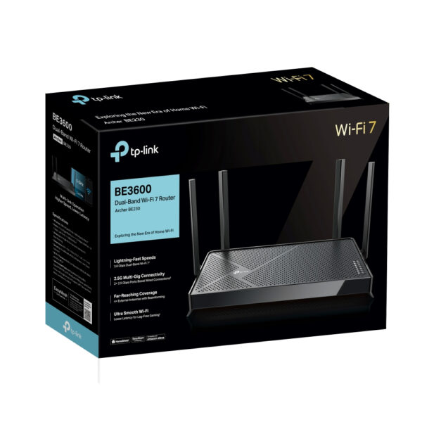 TP-Link Archer BE3600 draadloze router 2.5 Gigabit Ethernet Dual-band (2.4 GHz / 5 GHz) Zwart - Afbeelding 4