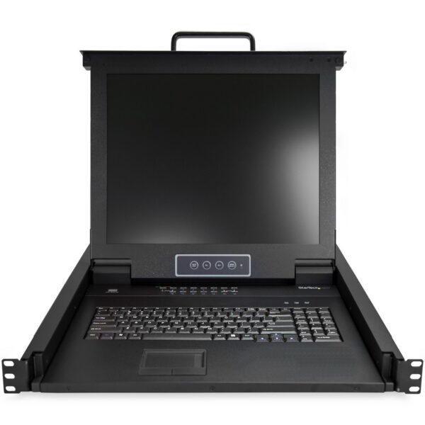 StarTech.com 16 port KVM Rack Console met 1,8m Lange Kabels, Geïntegreerde KVM Switch met 17" LCD Scherm, Universele 1U LCD KV - Afbeelding 3