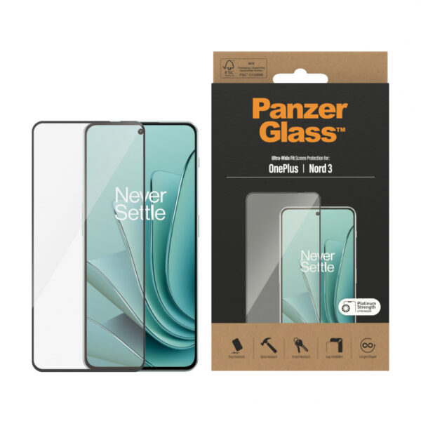 PanzerGlass ® Screen Protector OnePlus Nord 3 5G | Ultra-Wide Fit Doorzichtige schermbeschermer 1 stuk(s) - Afbeelding 2