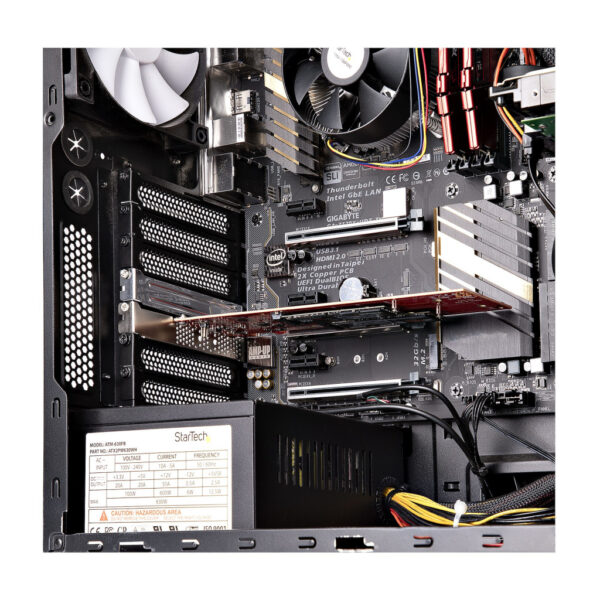 StarTech.com Dual M.2 PCI Express SSD Adapter Kaart, PCIe x8 / x16 naar Dual NVMe of AHCI M.2 SSDs, M2 PCIe Adapter, PCI Expres - Afbeelding 9
