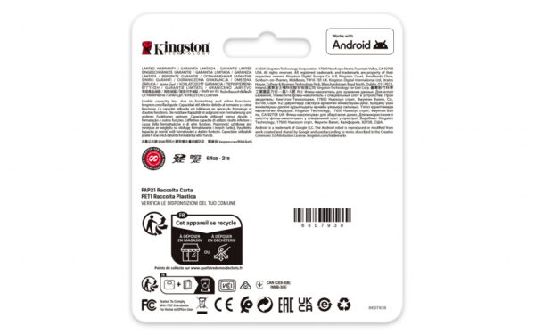 Kingston Technology 1TB microSDXC Canvas Go! Plus Gen4 200MB/s A2 U3 V30 kaart + adapter - Afbeelding 6